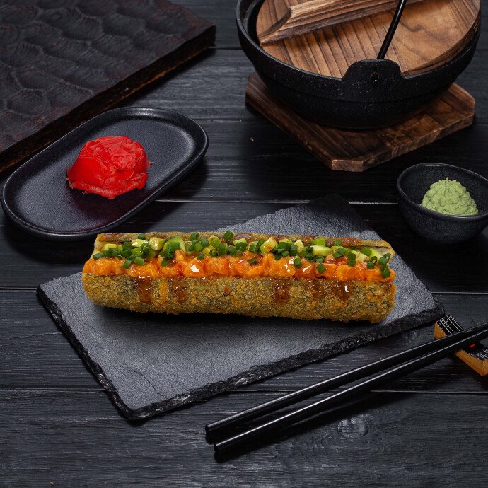 Ролл-дог с лососем